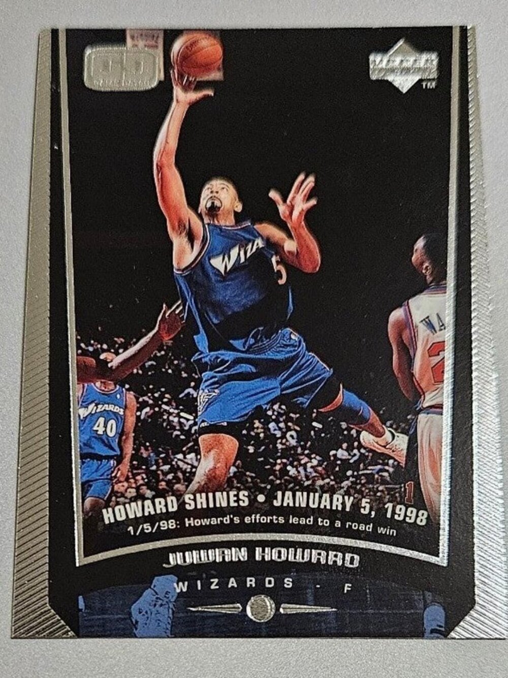 Juwan Howard Upper Deck Silver Game Dated 1998-99 Vintage Mint Card #160